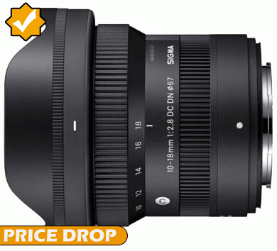 Price Drop on the Sigma 10-18mm f2.8 AF DC DN Contemporary Lens (Fuji X Mount)