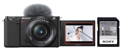 Compare Prices on the Sony ZV-E10 Vlogging Camera with 16-50mm Lens & 128GB Card